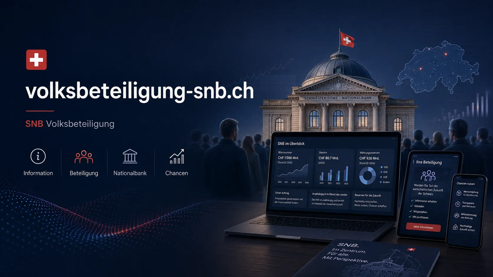 Projektansicht volksbeteiligung-snb.ch